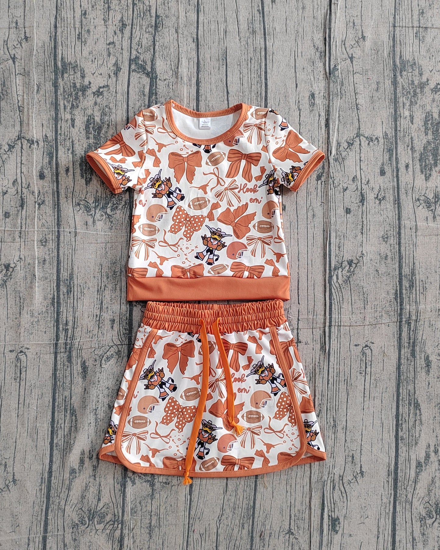 GSD3697 football bow yoga girl outfit 202602  preorder