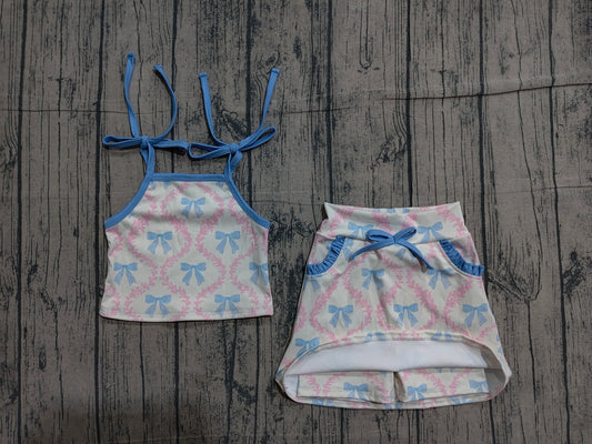 GSD3727 4th July bow Yoga kids girl dress  202603 RTS