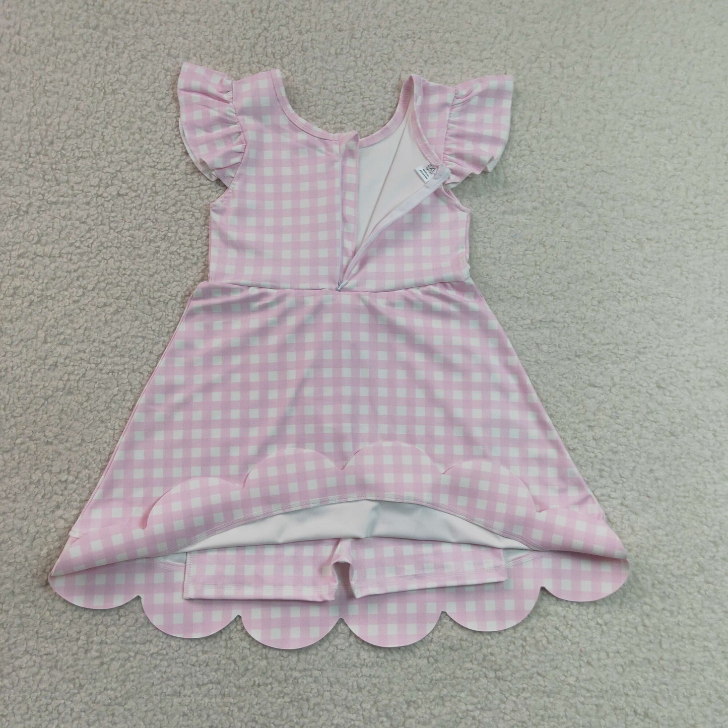 GSD3796 yoga  scallop girl dress ruffle rts