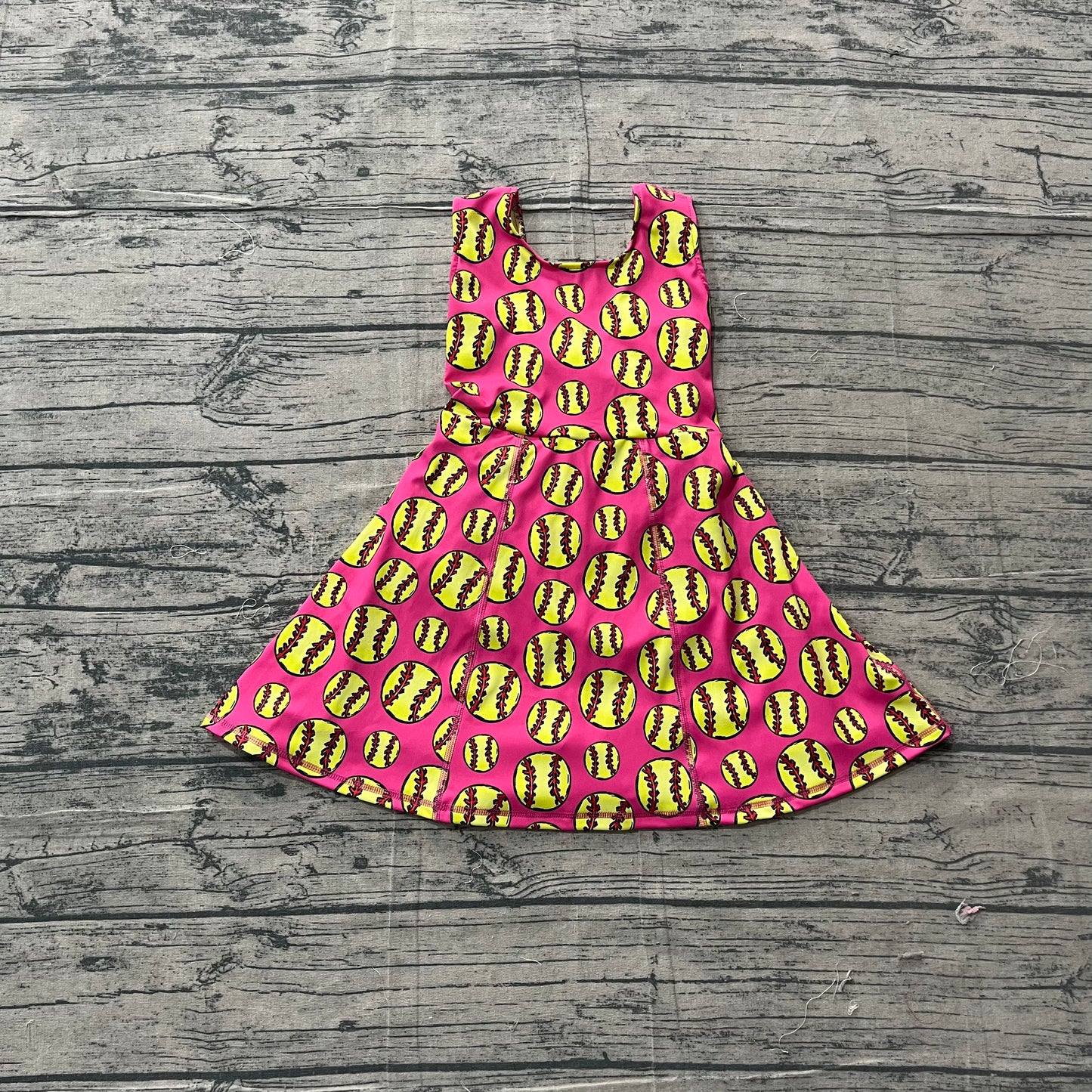 GSD3800 baseball bow yoga GIRL summer dress 202603  preorder