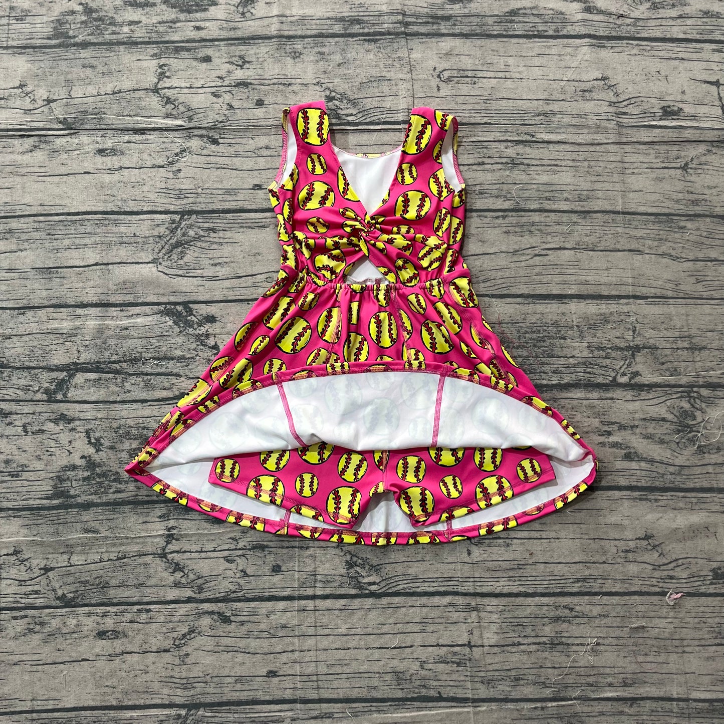 GSD3800 baseball bow yoga GIRL summer dress 202603  preorder