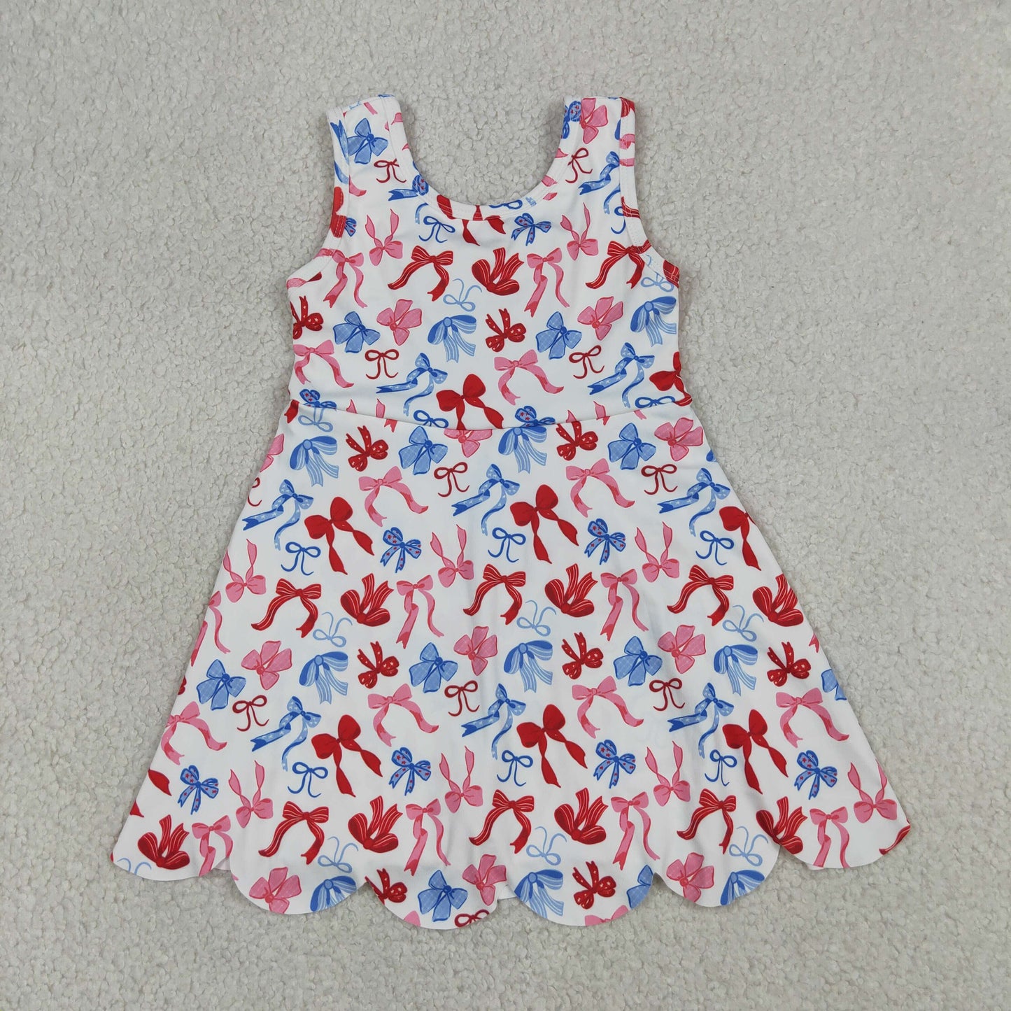 GSD3809 4th July bow yoga GIRL summer dress 202605 RTS