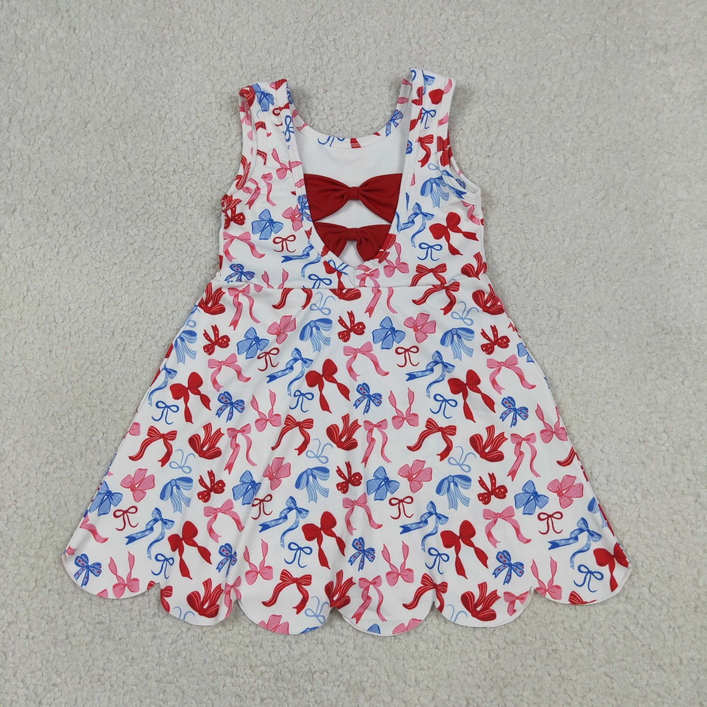 GSD3809 4th July bow yoga GIRL summer dress 202605 RTS