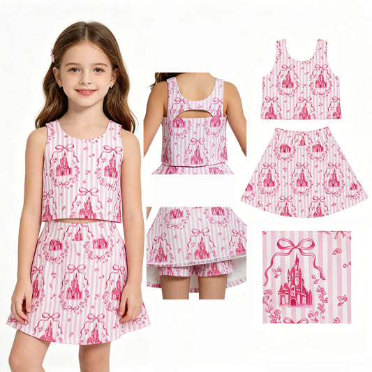 GSD3814 yoga castle princess cartoon girl  outfit skirt  202605 RTS