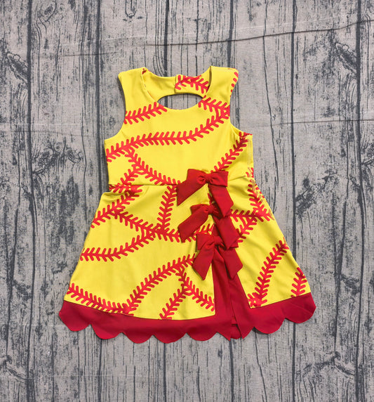 GSD3834 bow baseball yoga yellow girl  outfit skirt  202603 preorder