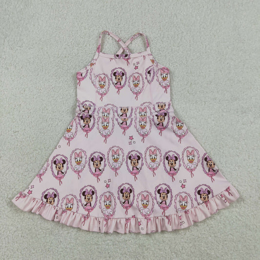 GSD3915 mouse cartoon YOGA camo A Team girl  dress 202603 RTS