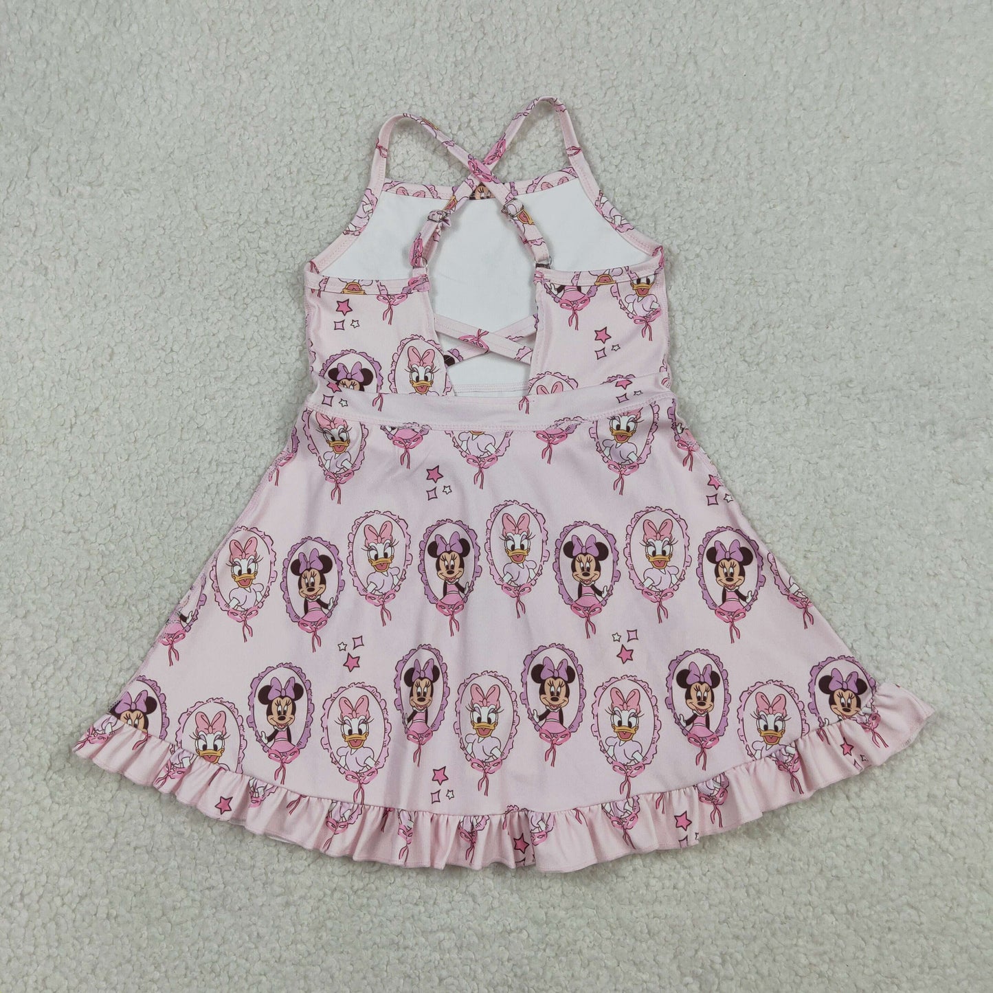 GSD3915 mouse cartoon YOGA camo A Team girl  dress 202603 RTS