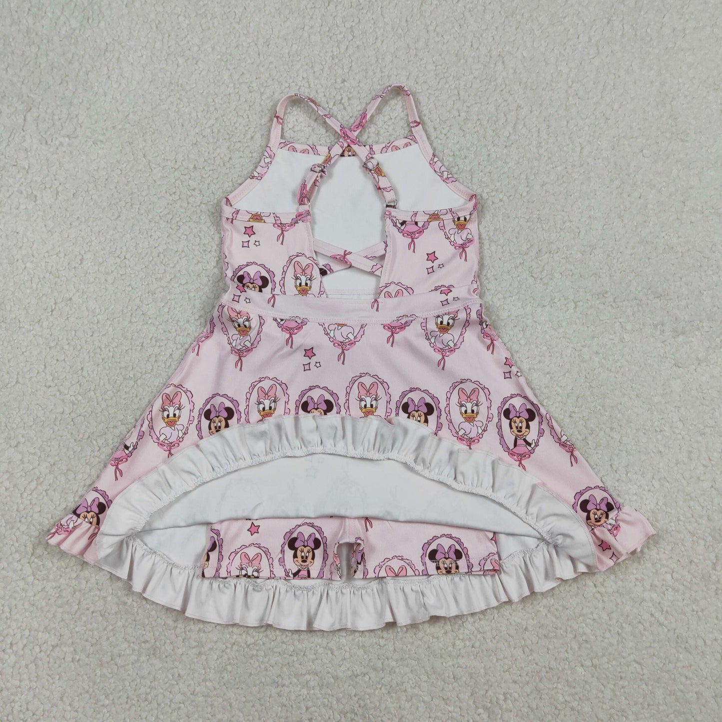 GSD3915 mouse cartoon YOGA camo A Team girl  dress 202603 RTS