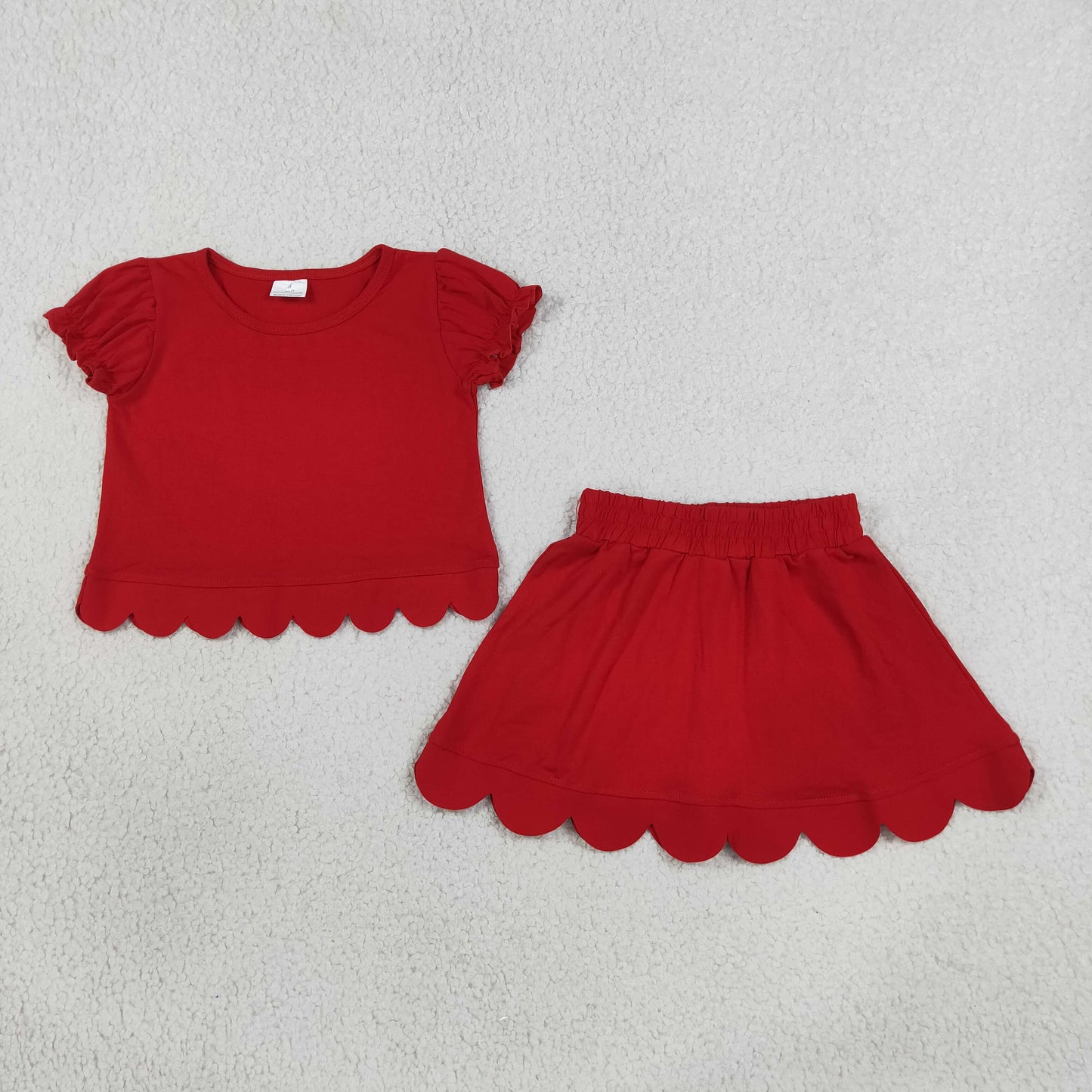 GSD3938 scallop yoga Red girl  outfit skirt  202608 rts