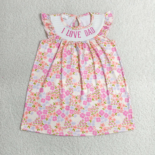 GSD3986-SMOCKED  flower love dad girl summer dress 202607  RTS