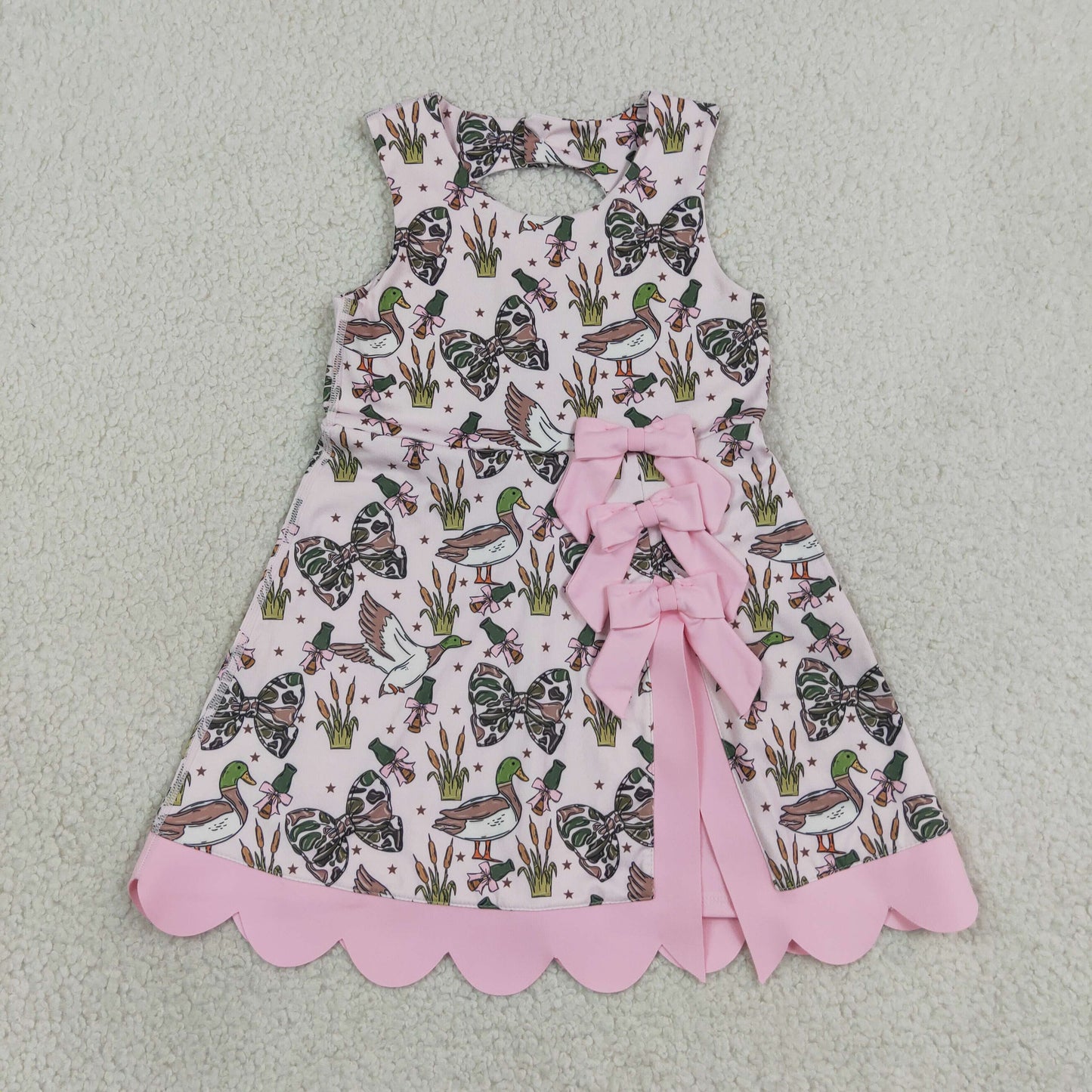GSD4009 duck butterfly FLOWERS BOW western flower  girl dress  202608 RTS