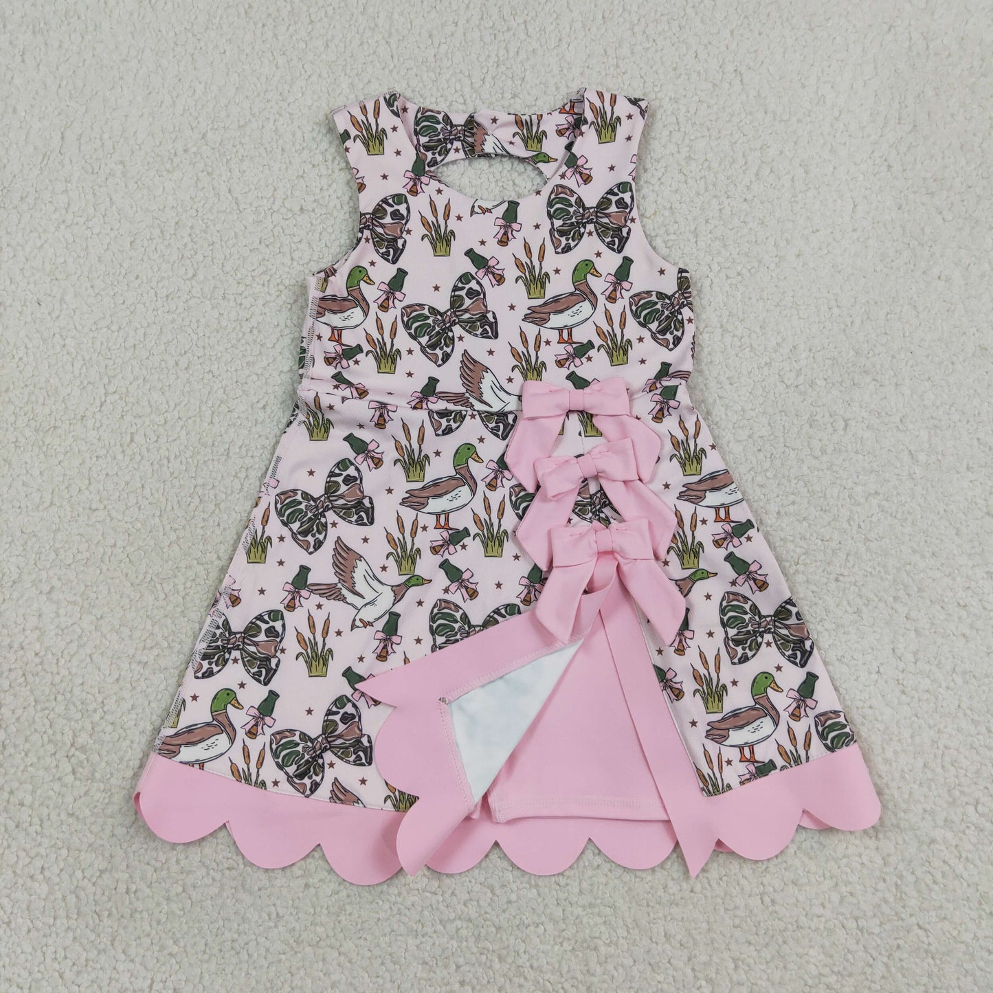 GSD4009 duck butterfly FLOWERS BOW western flower  girl dress  202608 RTS
