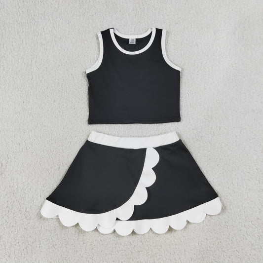 GSD4029 black yoga sports girl  outfit skirt  202605 RTS
