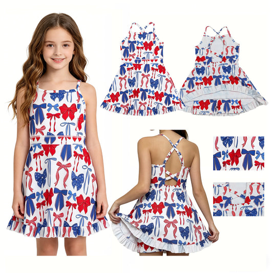 GSD4064 旧GSD2345 bow yoga flower girl skirt DRESS 202505 RTS