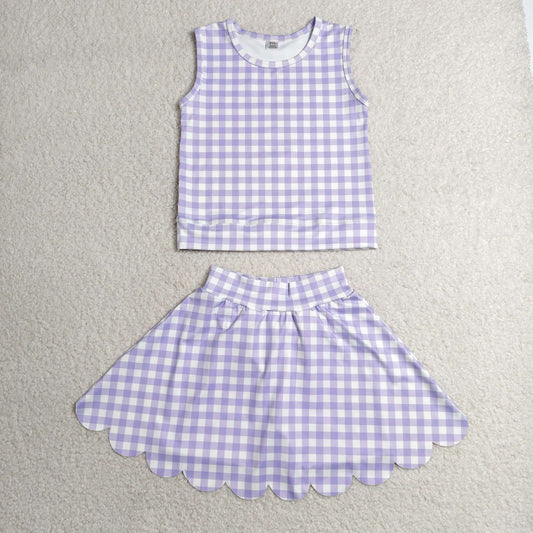 GSD4067 yoga sports scallop girl  outfit skirt  202607 RTS