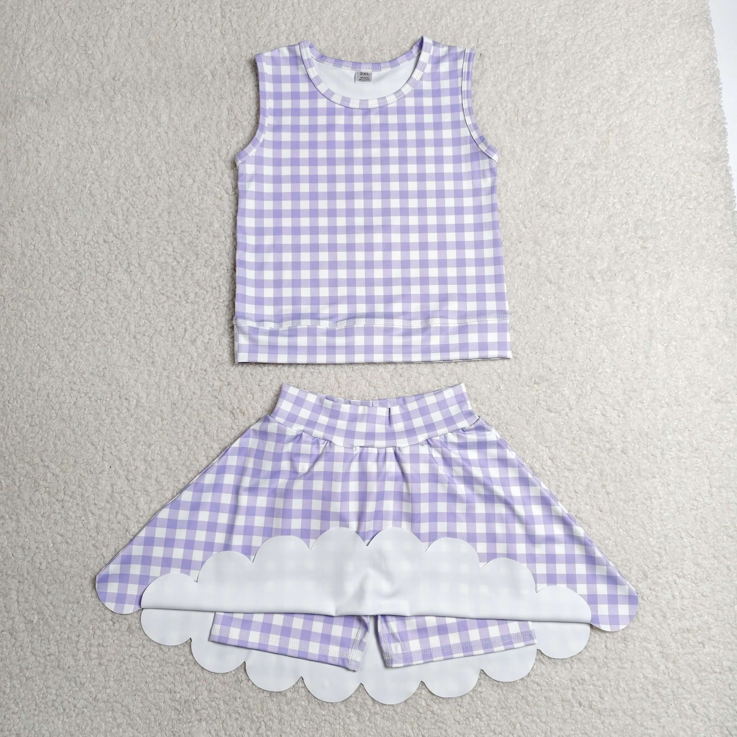GSD4067 yoga sports scallop girl  outfit skirt  202607 RTS
