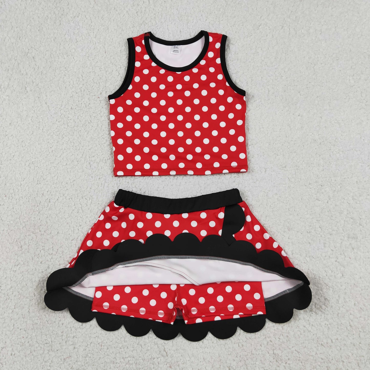 GSD4080  yoga Scallop sports girl  outfit skirt  202605 RTS