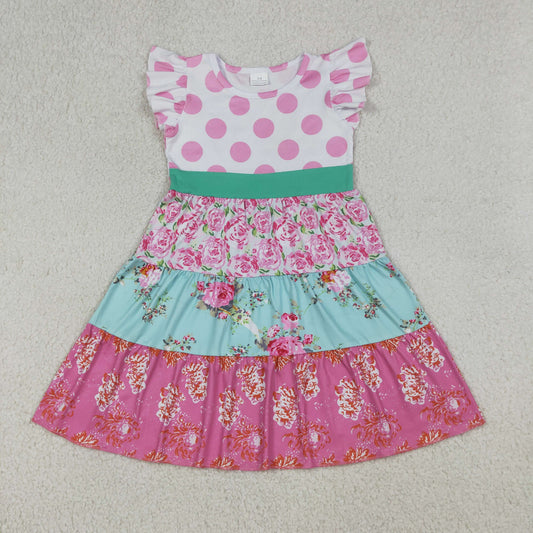 GSD4089  flower spring summer short sleeves girl dress RTS 202604