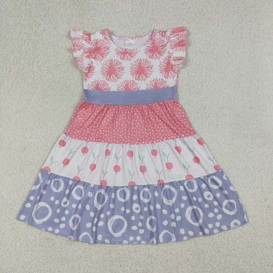 GSD4090  flower spring summer short sleeves girl dress RTS 202604