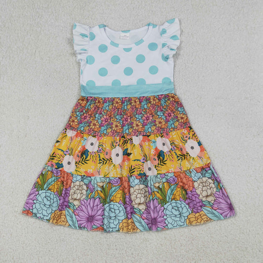 GSD4091  flower spring summer short sleeves girl dress RTS 202604