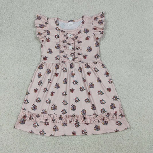 GSD4092 flower spring summer short sleeves girl dress RTS 202604
