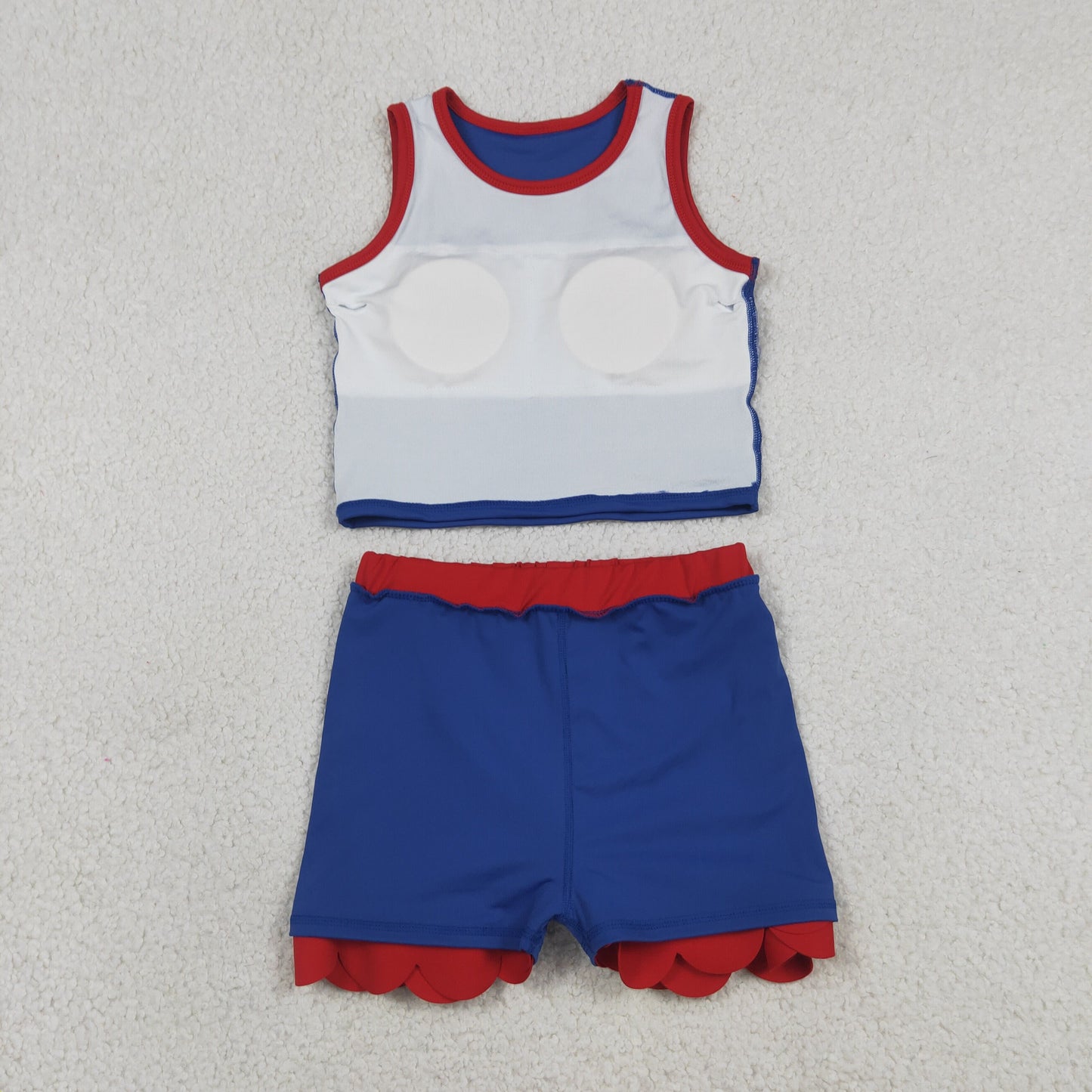 GSD4096 yoga red BLUE Scallop sports girl  outfit skirt  202607 RTS