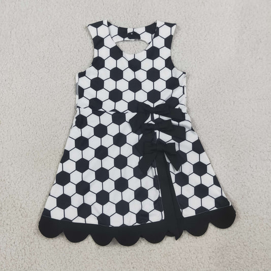 GSD4102 scallop football bow  Custom girl dress 202608 RTS