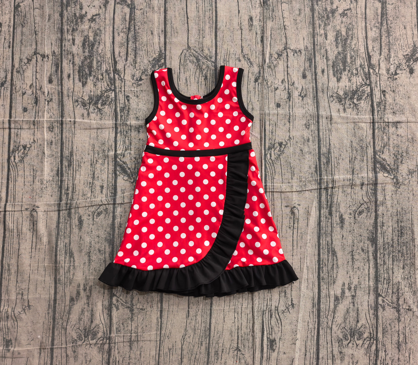 GSD4128 YOGA preorder pola dots red snow Princess cartoon girl dress ruffle