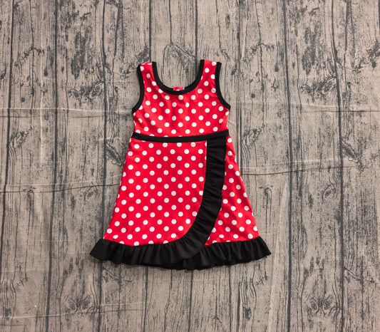 GSD4128 YOGA preorder pola dots red snow Princess cartoon girl dress ruffle