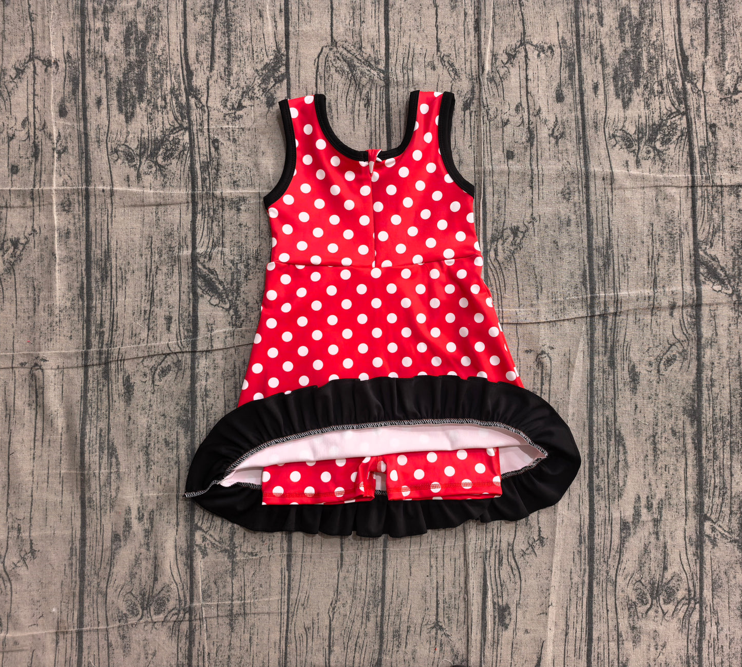 GSD4128 YOGA preorder pola dots red snow Princess cartoon girl dress ruffle