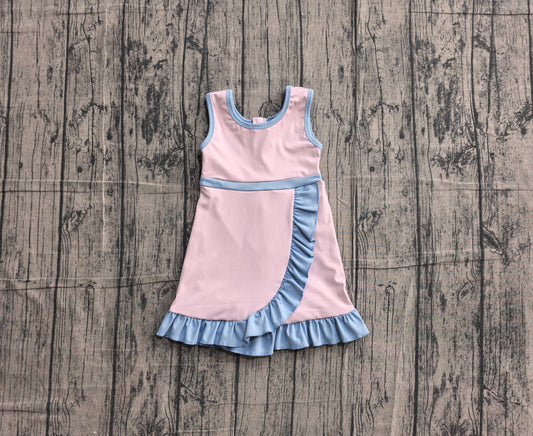 GSD4129 YOGA preorder pink solid  Princess cartoon girl dress ruffle