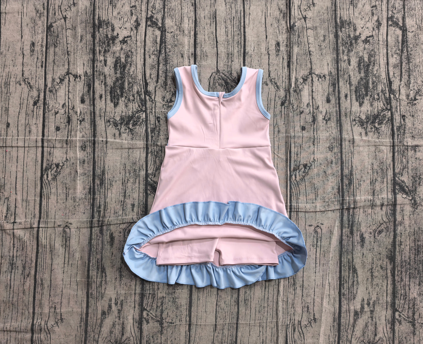 GSD4129 YOGA preorder pink solid  Princess cartoon girl dress ruffle