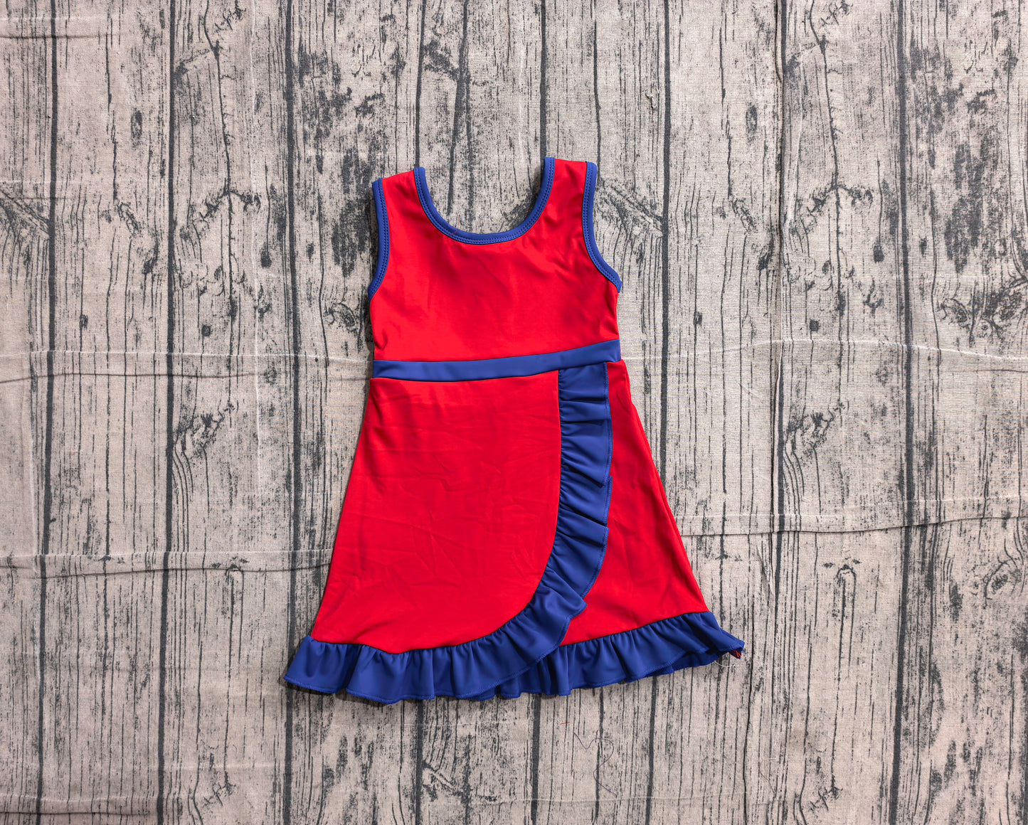 GSD4132 YOGA preorder solid RED girl dress ruffle 202606