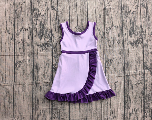 GSD4151 YOGA preorder purple solid  Princess cartoon girl dress ruffle