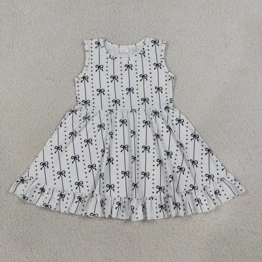 GSD4153 bow RTS  girl dress ruffle