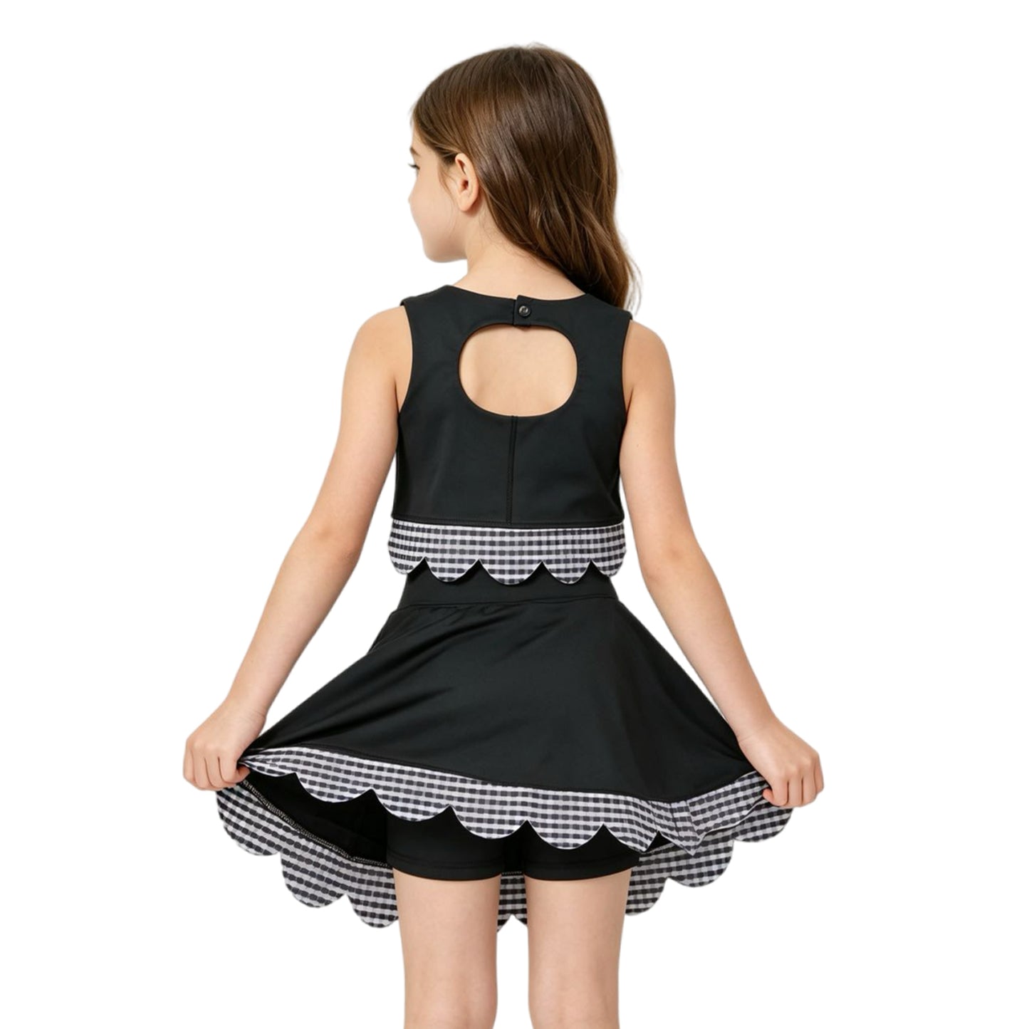 RTS GSD4176 Solid Color Girls Sleeveless Top Skirt Athletic yoga casual outfit 202608