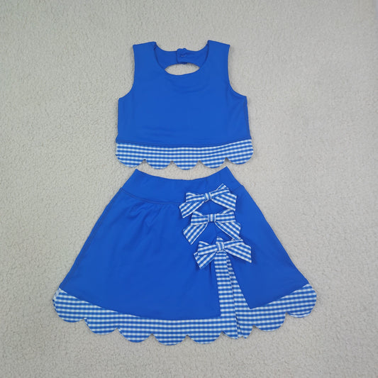 GSD4177 yoga BLUE sports girl  outfit skirt  202607 RTS