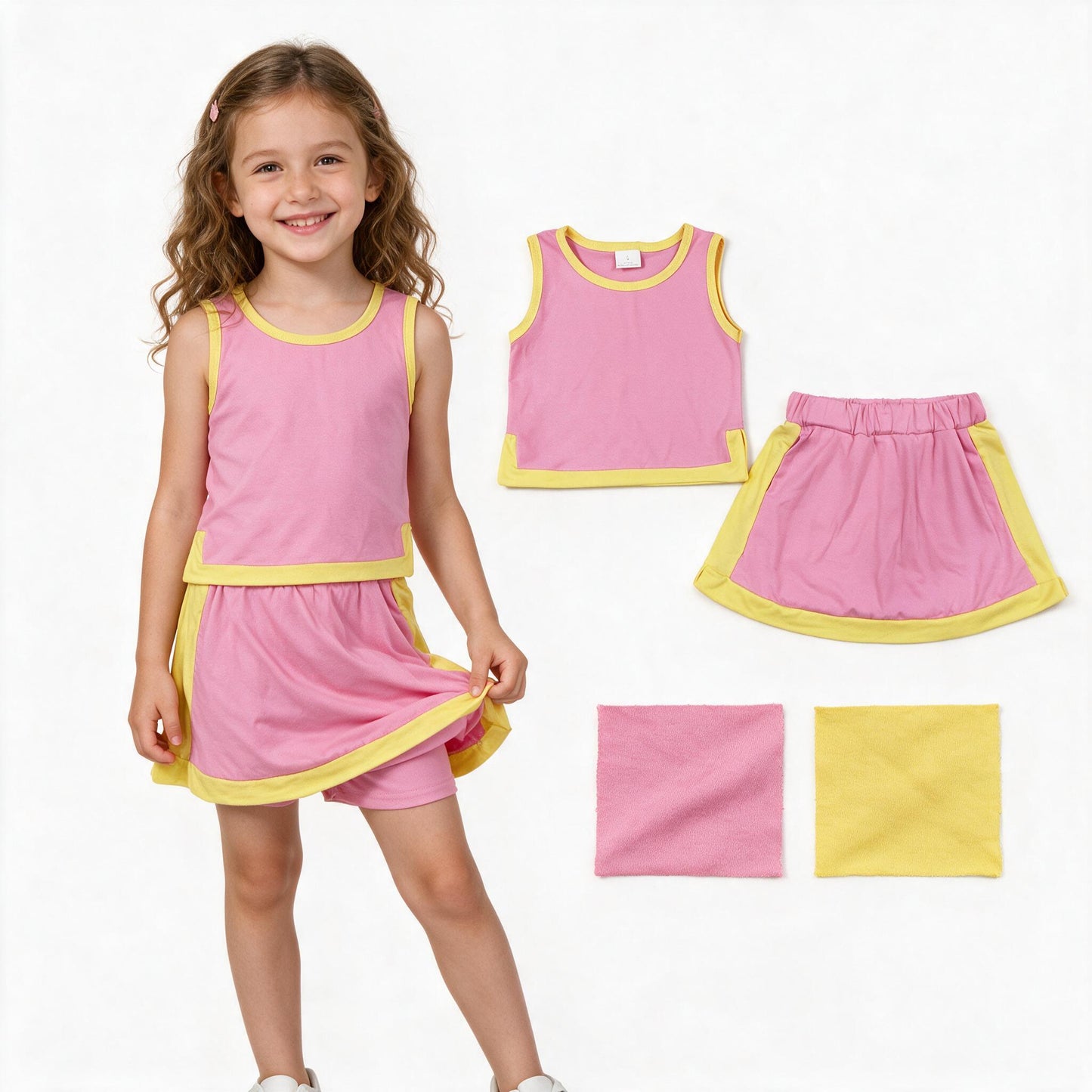 GSD4187 YOGA PINK skort girl outfit 202607 PREORDER