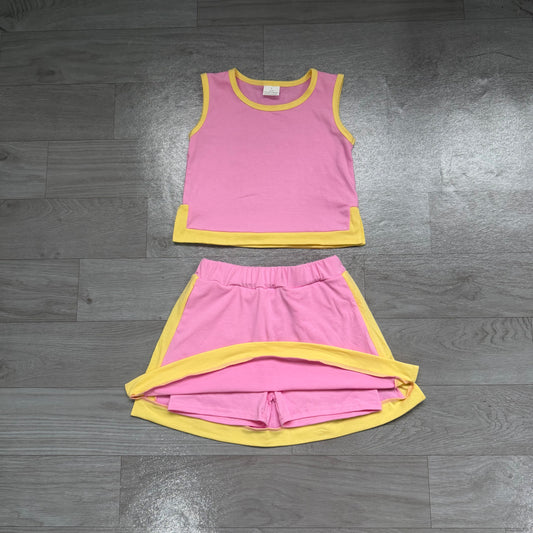 GSD4187 YOGA PINK skort girl outfit 202607 PREORDER
