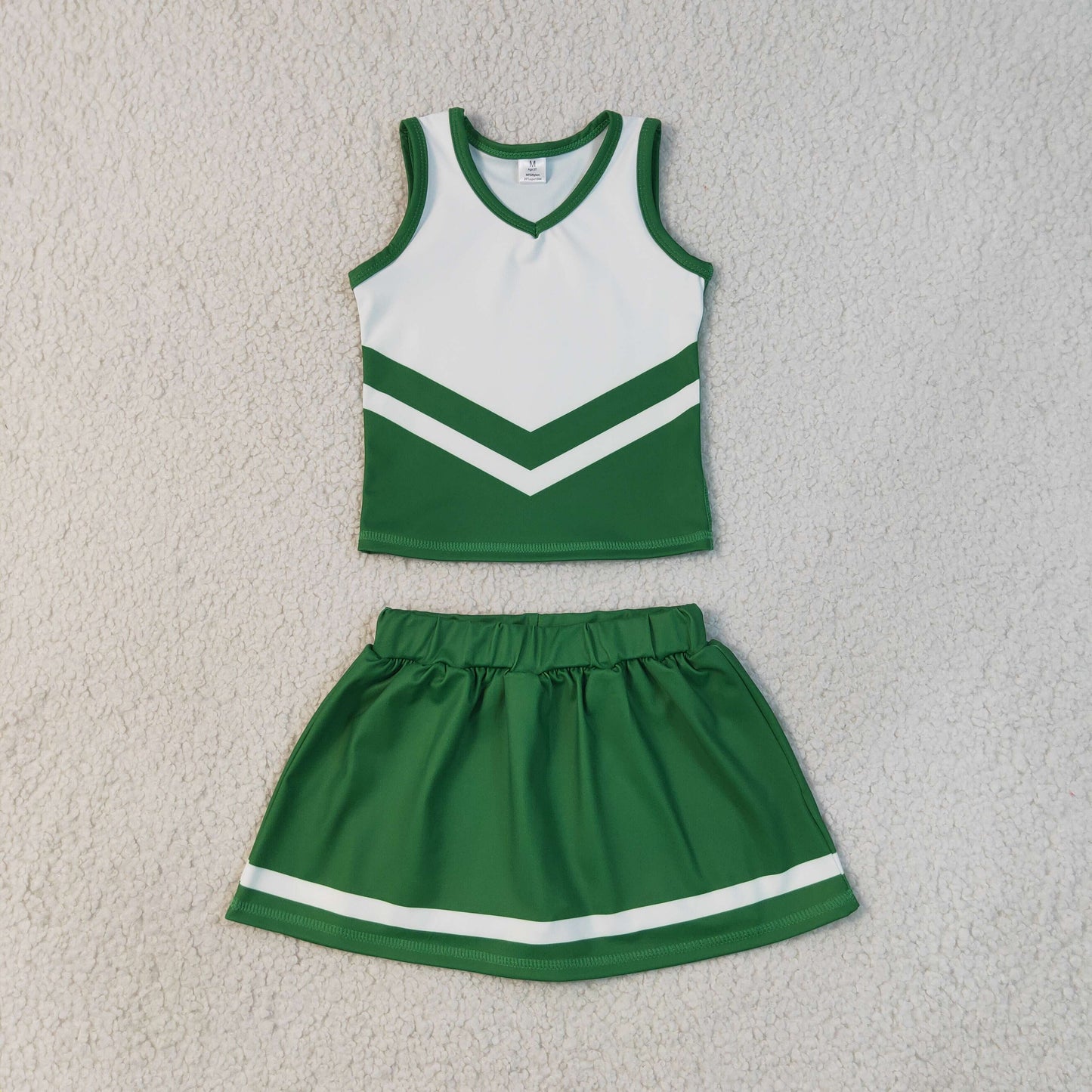 GSD4191 YOGA Lined Girls Green Athletic Cheerleading Tank Skort  202607 RTS