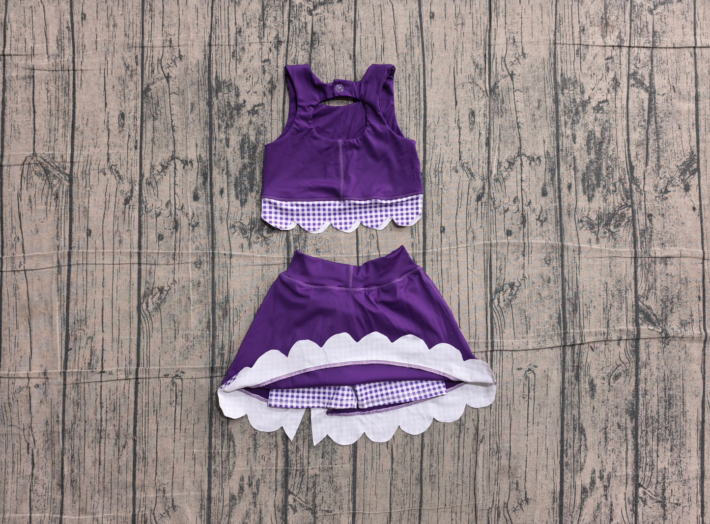 GSD4225  YOGA  Scallop bow purple girl outfit skirt  202605  preorder