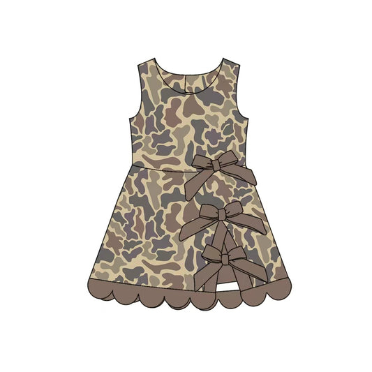 GSD4227  YOGA preorder camo bow scallop girl dress ruffle 202606