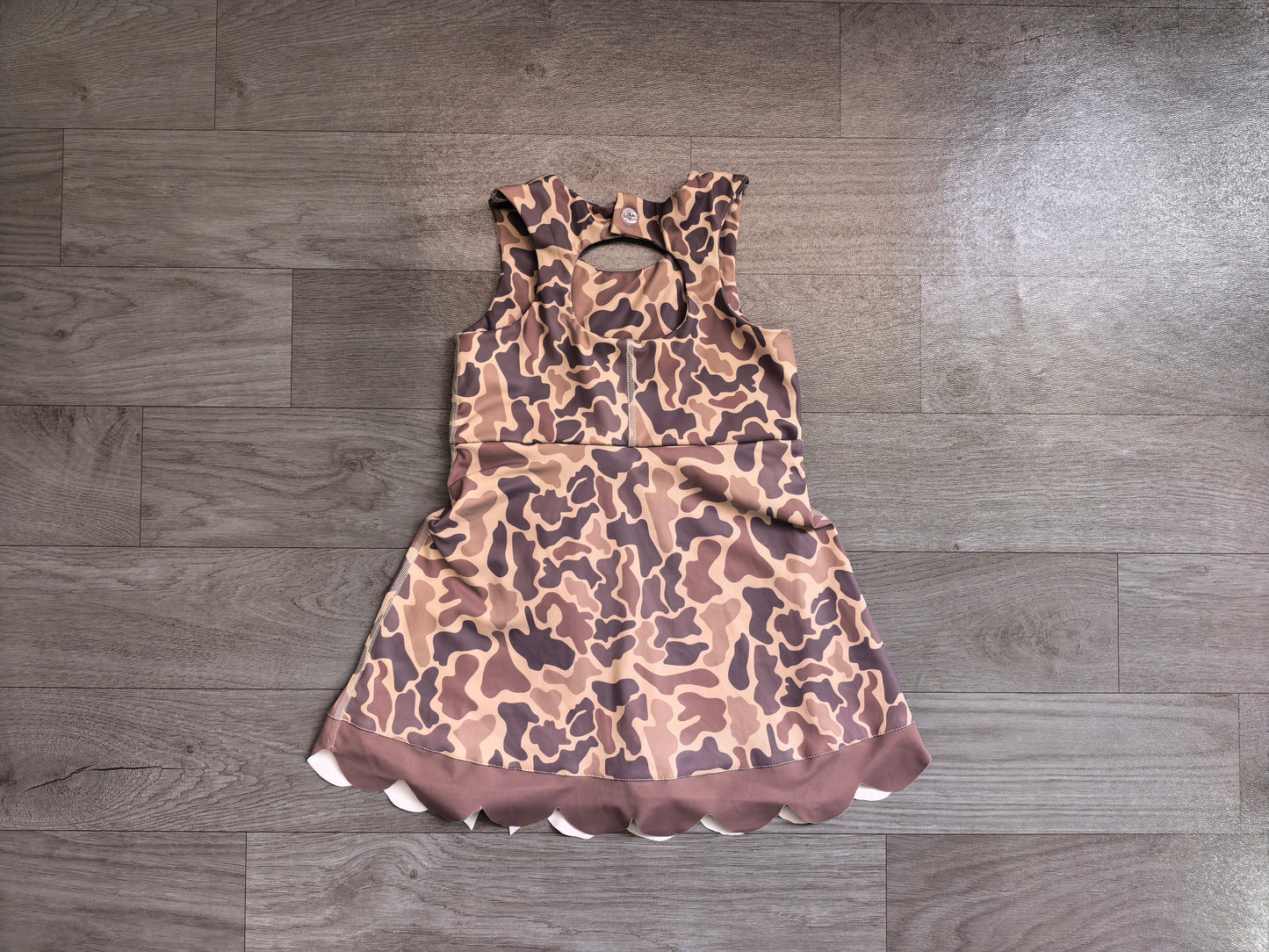 GSD4227  YOGA preorder camo bow scallop girl dress ruffle 202607