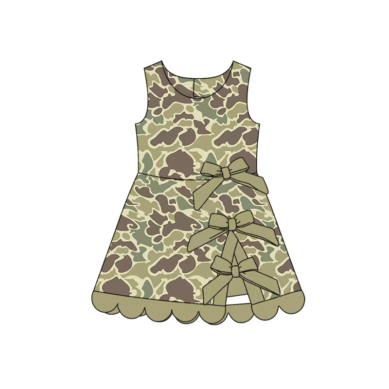 GSD4228 YOGA preorder camo bow scallop girl dress ruffle 202606