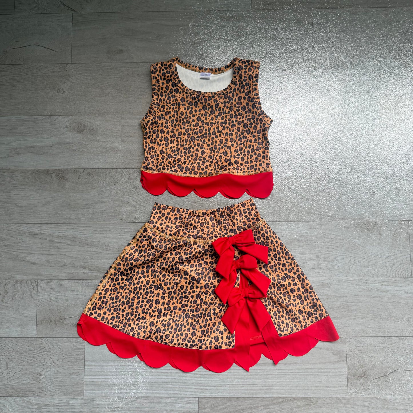 GSD4234  YOGA preorder leopard skort girl outfit 202608