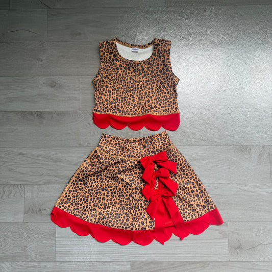 GSD4234  YOGA preorder leopard skort girl outfit 202608