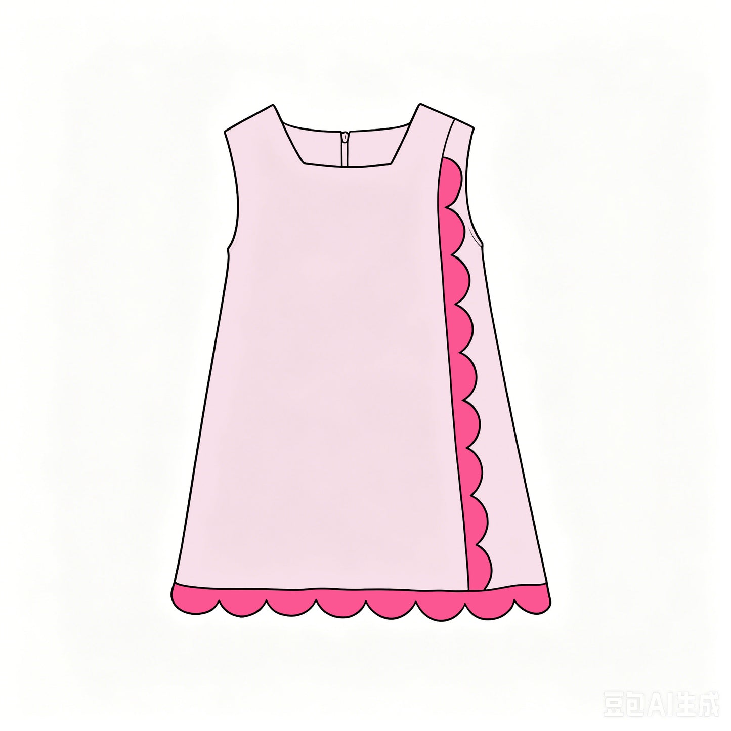 GSD4240  YOGA preorder  light pink scallop girl dress ruffle 202619