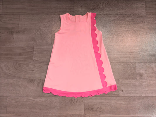 RTS GSD4240 Sleeveless Scallop Edge Girls Athletic Yoga Dress 202608