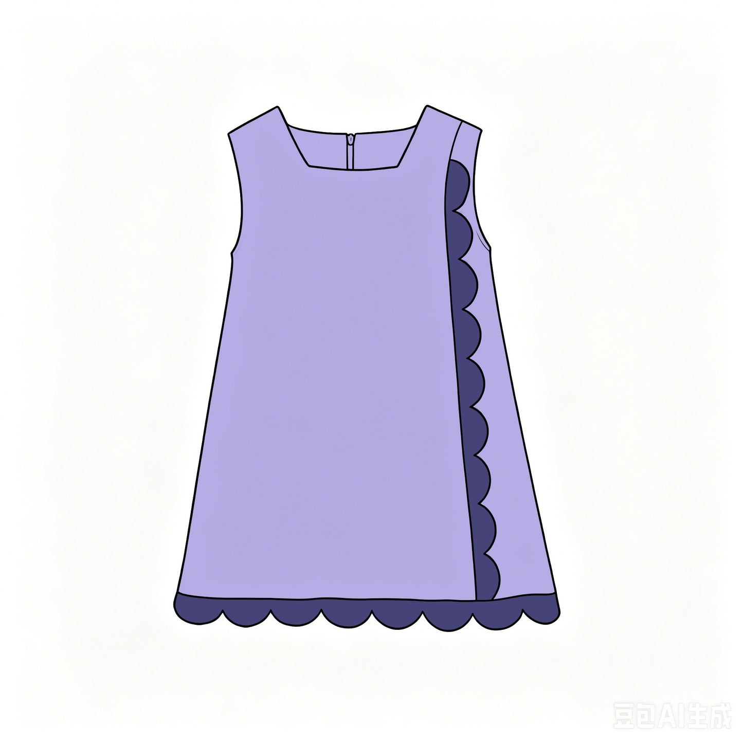 GSD4249 YOGA preorder purple scallop girl dress ruffle 202619