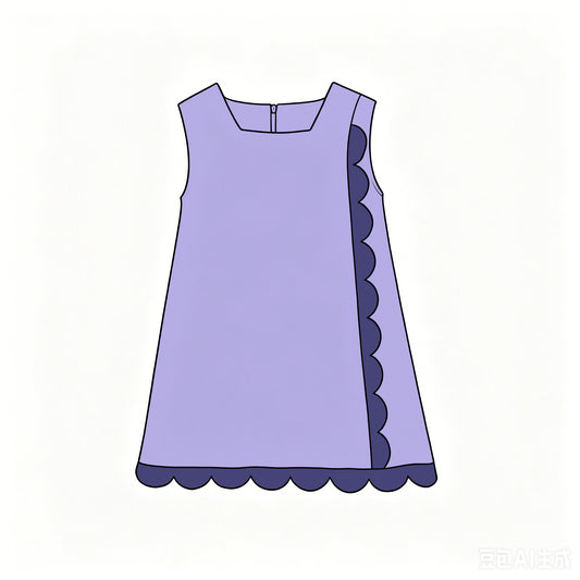 GSD4249 YOGA preorder purple scallop girl dress ruffle 202619